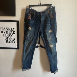 Size 27 BDG suspender jeans